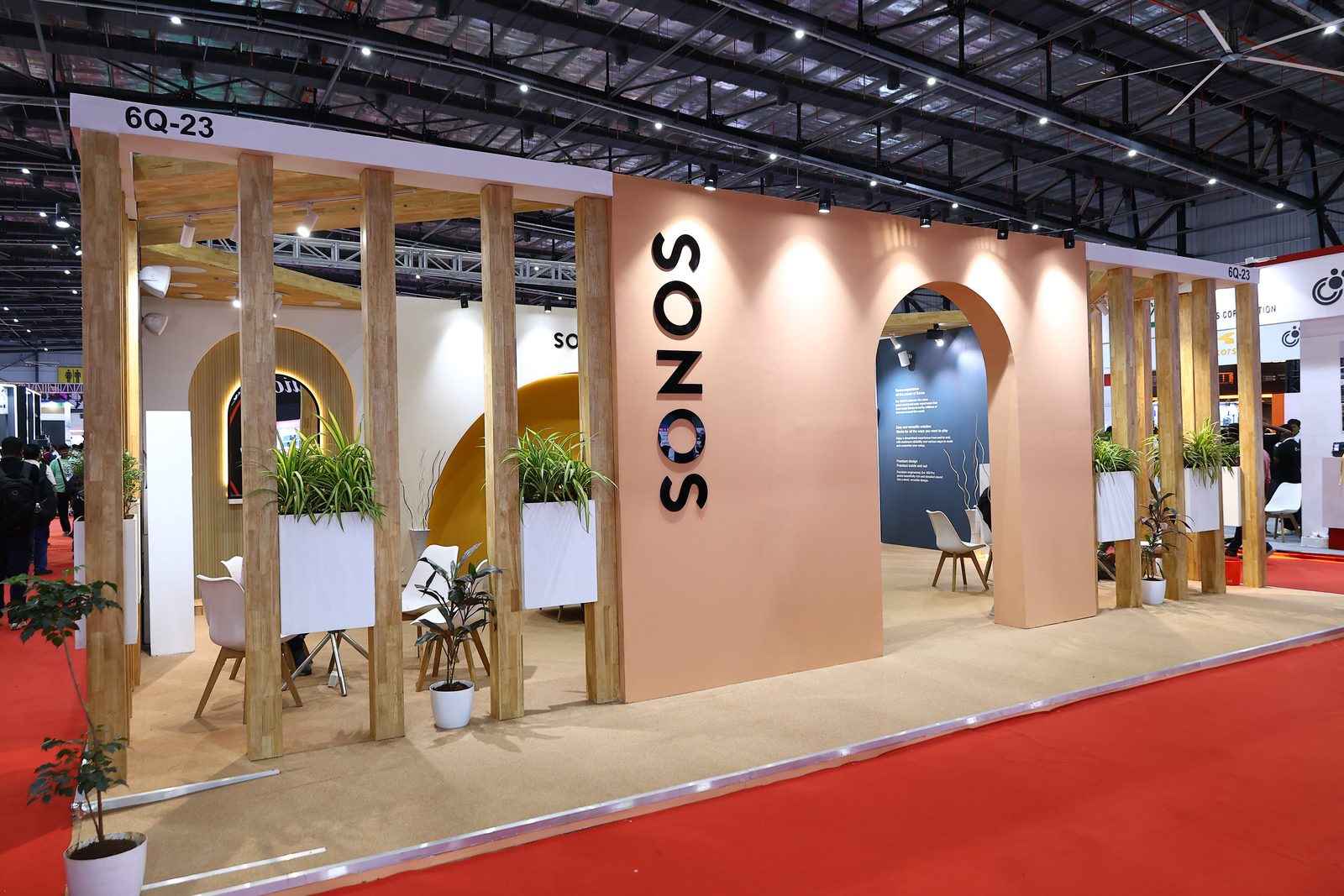 Sonos Custom Timber & Terracotta Booth